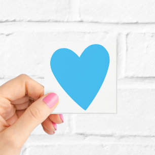 Cute White and Blue Heart Post-it Notes