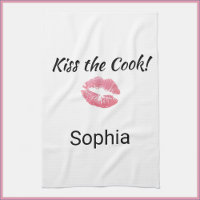 Cute White and Pink Lipstick Kiss the Cook