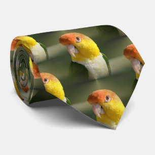 Cute White Bellied Caique Parrot Tie