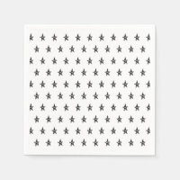 Cute white black simple hand drawn star pattern 