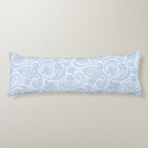 Cute white blue paisley pattern body cushion