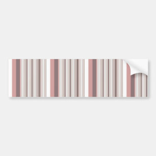 Cute white brown stripes bumper sticker