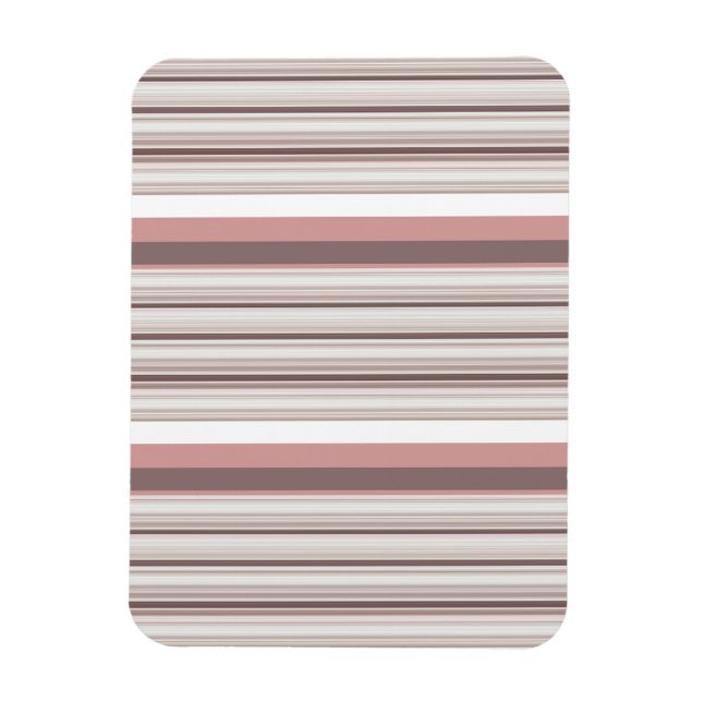Cute white brown stripes magnet (Vertical)