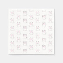 Cute white bunny rabbit fun modern pattern