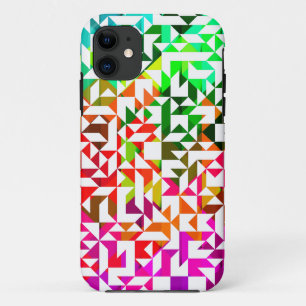 Cute white colourful geometric patterns Case-Mate iPhone case