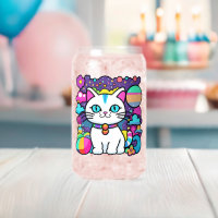 Cute White Cosmic Space Kitty Cat