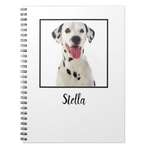 Cute White Custom Dog Photo Notebook