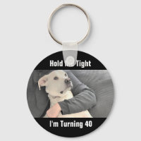 Cute White Dog Scared to Turn Forty Funny Birthday