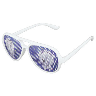 Cute White Elephant Gift Aviator Sunglasses