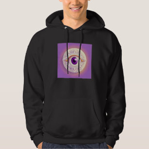 Cute White Eye Illustration Pastel Color Women Men Hoodie