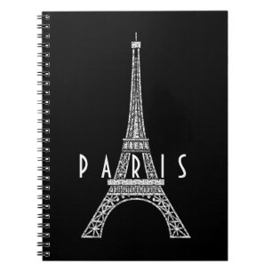 Cute white France Paris Eiffel tower Notebook