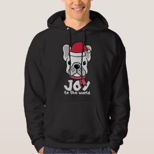 Cute White Frenchie Christmas Hoodie