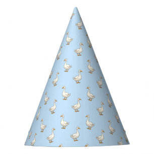 Cute White Goose Pattern Party Hat