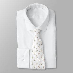 Cute White Goose Pattern Tie