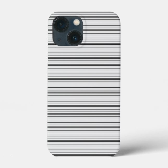 Cute white grey stripes Case-Mate iPhone case (Back)
