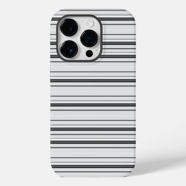 Cute white grey stripes Case-Mate iPhone case (Back)