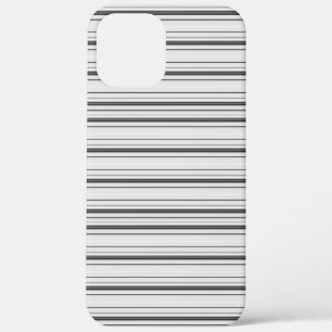 Cute white grey stripes iPhone 12 pro max case
