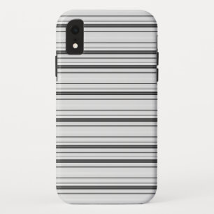 Cute white grey stripes Case-Mate iPhone case