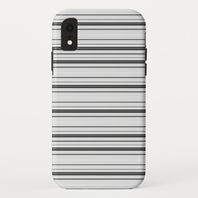 Cute white grey stripes Case-Mate iPhone case (Back)