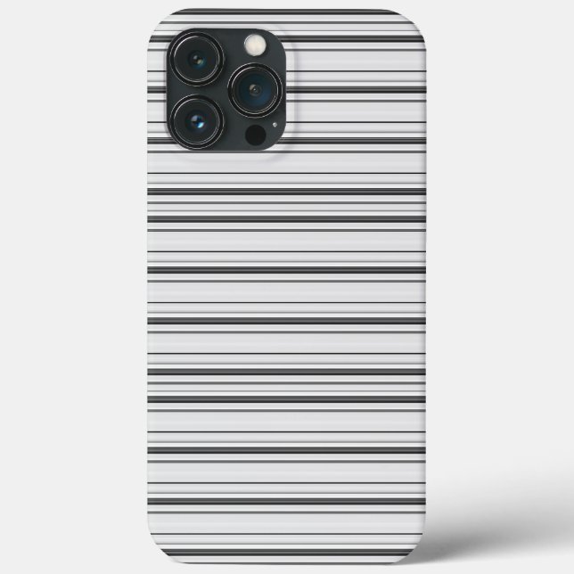 Cute white grey stripes Case-Mate iPhone case (Back)