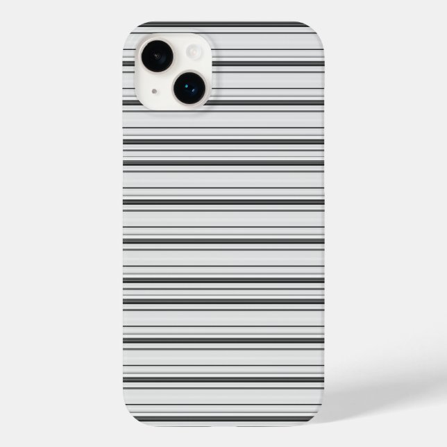 Cute white grey stripes Case-Mate iPhone case (Back)