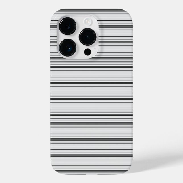 Cute white grey stripes Case-Mate iPhone case (Back)