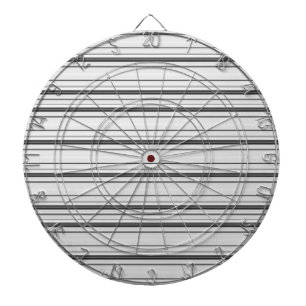 Cute white grey stripes dartboard