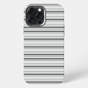 Cute white grey stripes iPhone 13 pro max case
