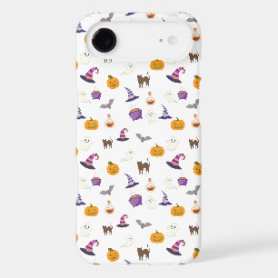Cute white Halloween Seamless Pattern - Spooky