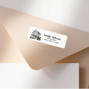 Cute White House New Home Envelope Address