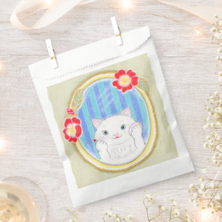 Cute White Kitten Cat  Favour Bag