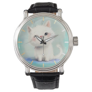 Cute White Kitten Watch
