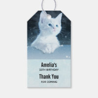 Cute White Kitten with Blue Eyes Event Thank You
