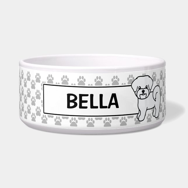 Cute White Maltese Dog With Custom Pet's Name (Front)