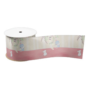 Cute White Mice Hanging Around at Home    Satin Ribbon