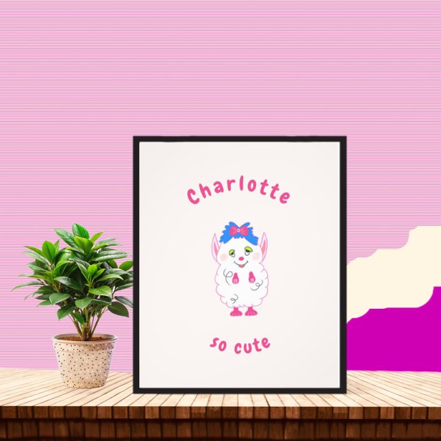 Cute white monster photo print (Creator Uploaded)