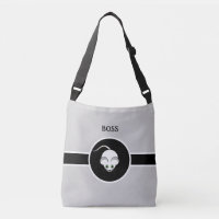 Cute white mouse and calligraphy on light grey