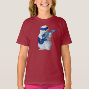 Cute White Persian Rock Star Kids' T-Shirt