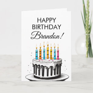 Cute White Piano Keys Cake Pianist Birthday Card