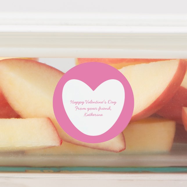 Cute white pink heart classroom Valentine's Day (Affixed)