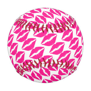 Cute white pink kisses pattern neck tie Case-Mate  Baseball