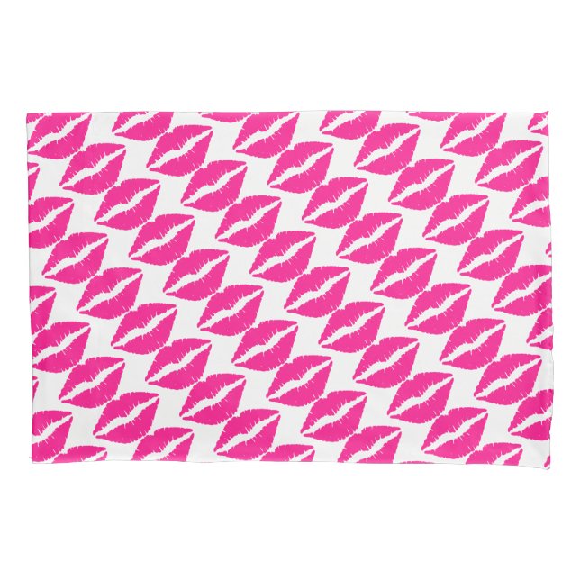Cute white pink kisses pattern neck tie Case-Mate  Pillowcase (Front-Left)