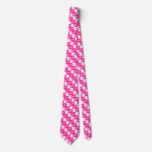 Cute white pink kisses pattern tie