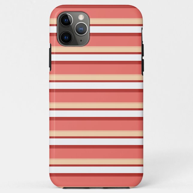 Cute white pink stripes Case-Mate iPhone case (Back)