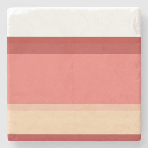 Cute white pink stripes throw pillow stone coaster