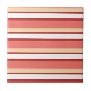 Cute white pink stripes tile