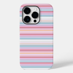 Cute white pinky stripes  Case-Mate iPhone 14 pro case