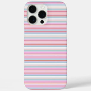 Cute white pinky stripes  iPhone 16 pro max case