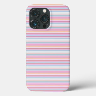 Cute white pinky stripes  iPhone 13 pro case