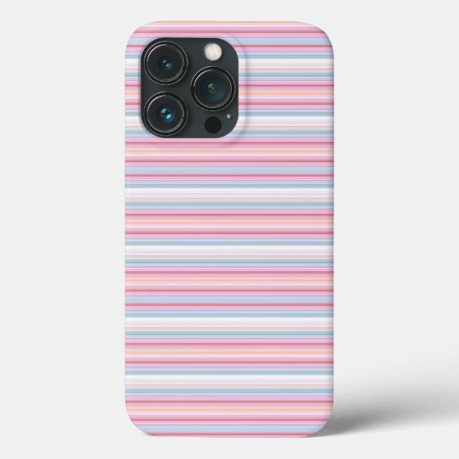 Cute white pinky stripes  Case-Mate iPhone case (Back)